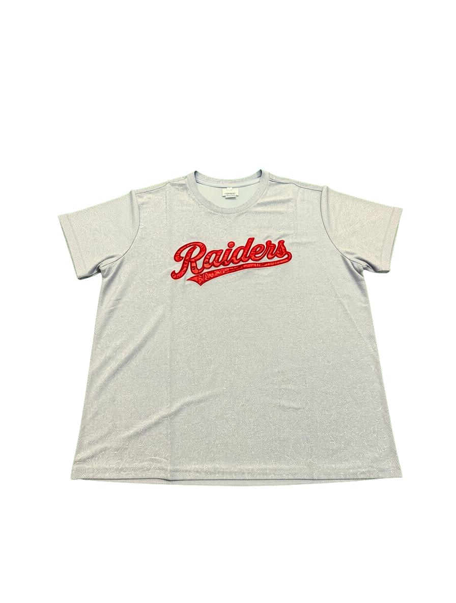 Ladies Blue Shiny Foil Raiders Shirt