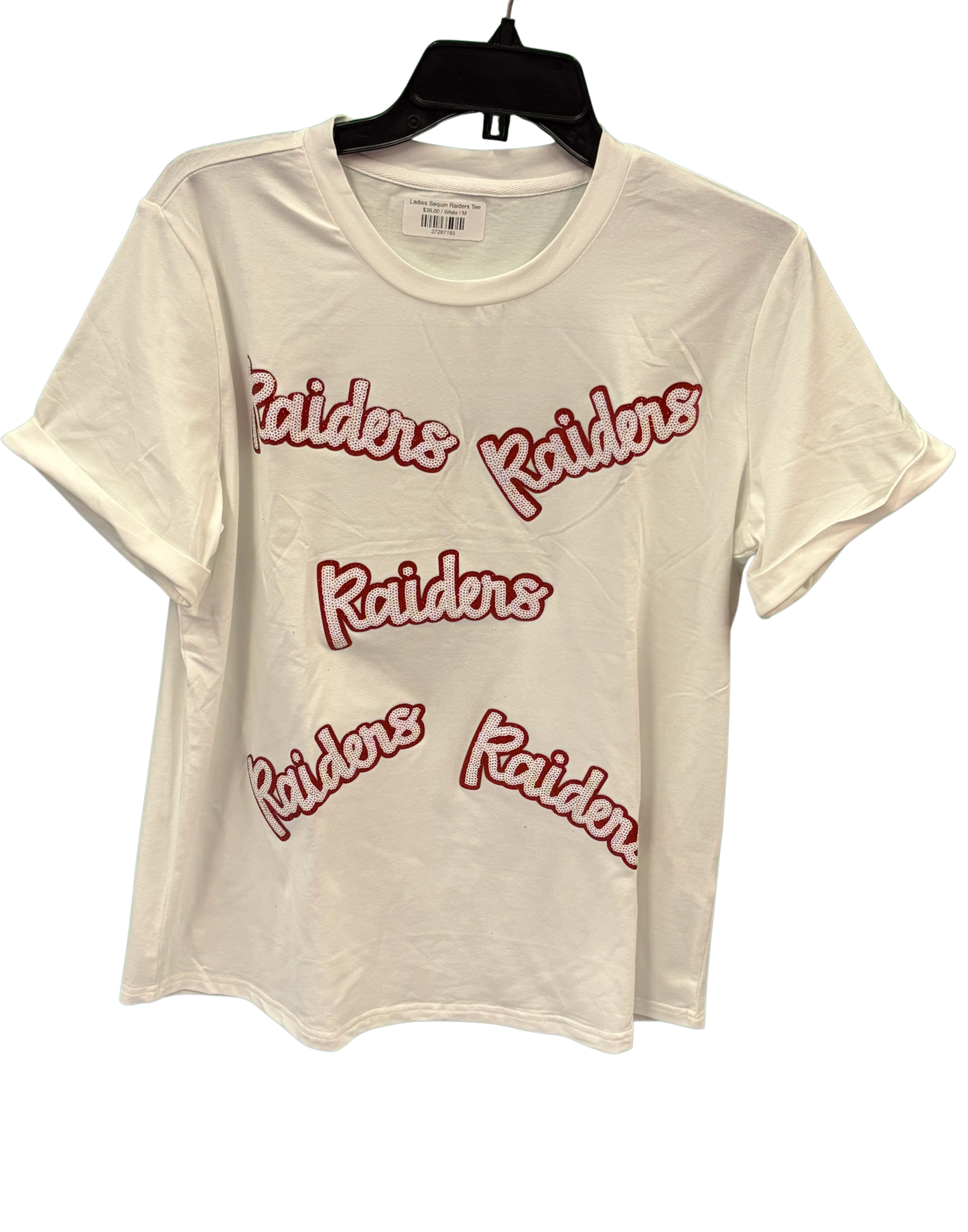 Ladies Sequin Raiders Tee