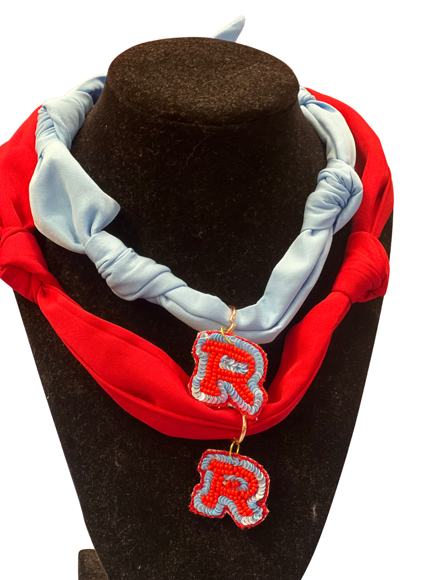 Ladies "R" scarf necklace