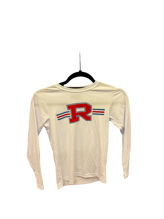 Youth White Long Sleeve Dri Fit
