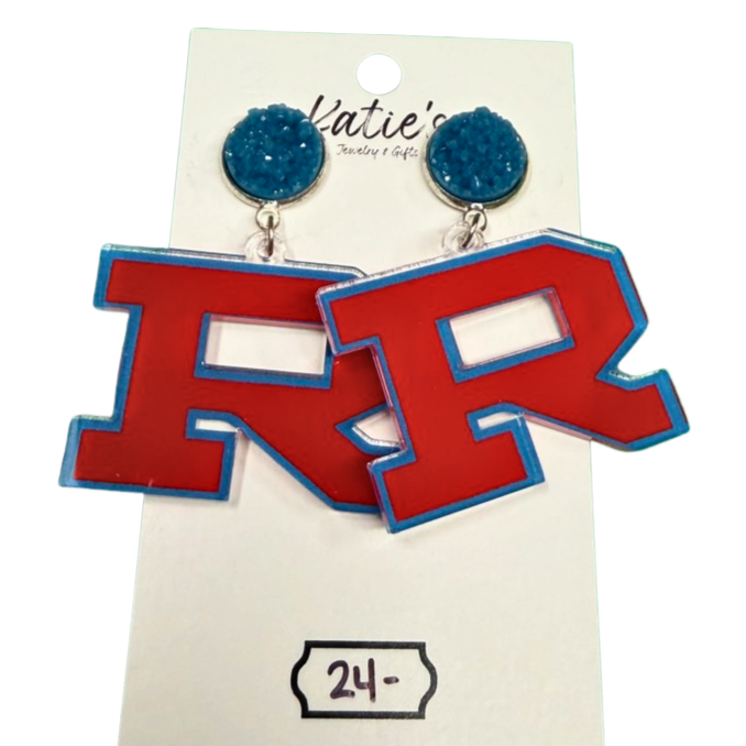 Large "R" Earrings