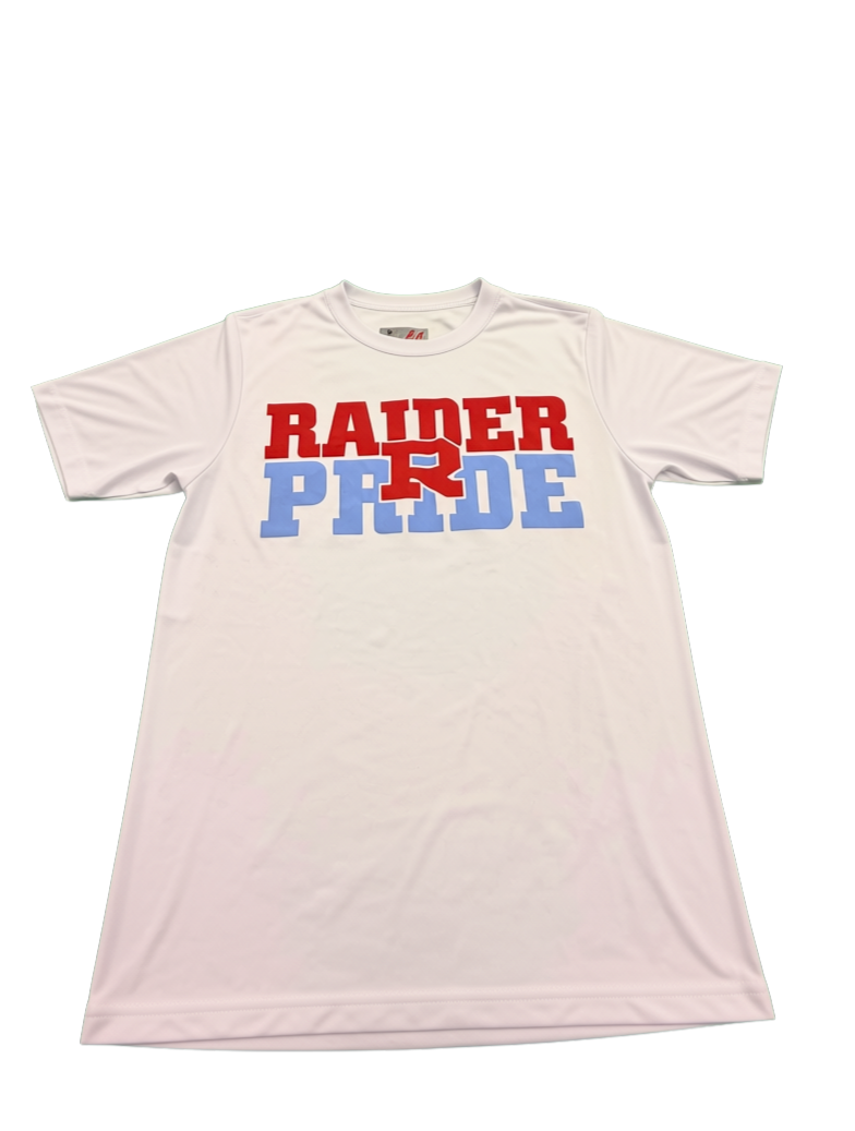 Youth White Raider Pride Dri Fit Tee