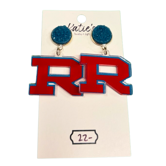 Medium "R" Earrings