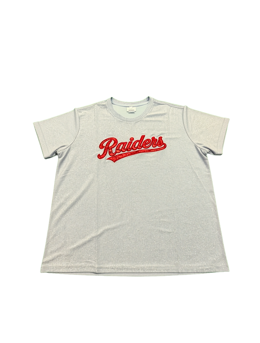 Ladies Blue Shiny Foil Raiders Shirt