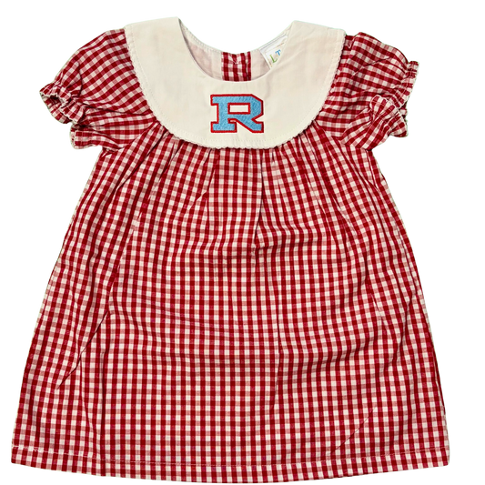 Girls Red Gingham Dress