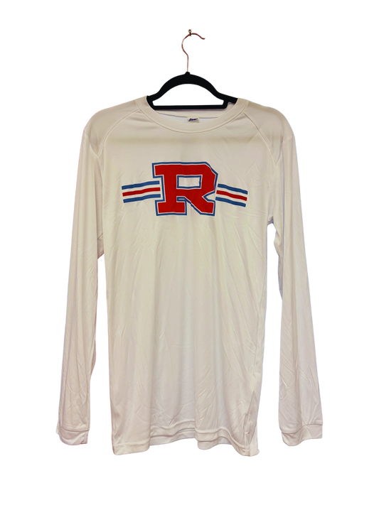 Adult White Long Sleeve Dri Fit