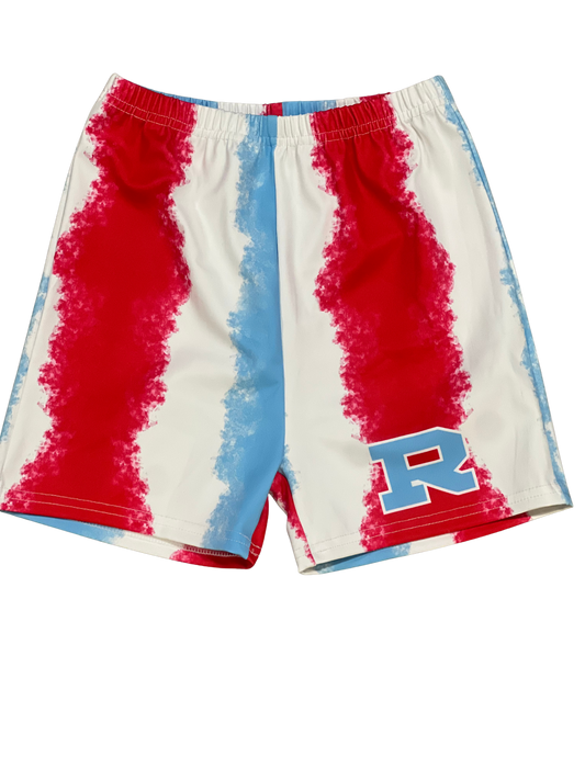 Youth Red/White/Blue Tye Dye Shorts