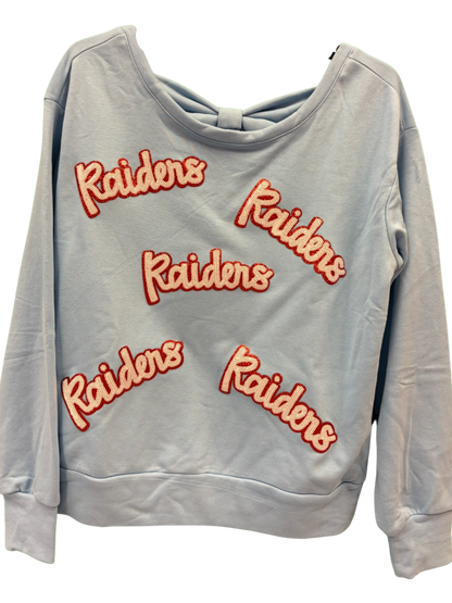 Ladies Blue Sequin Raiders Sweatshirt
