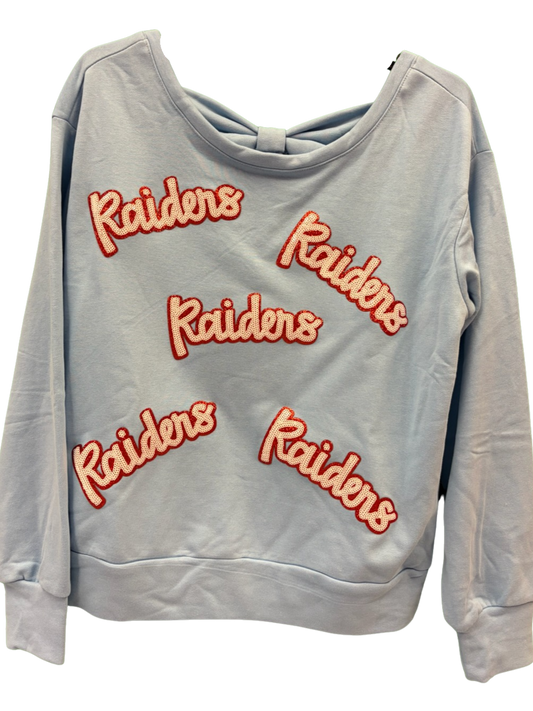 Ladies Blue Sequin Raiders Sweatshirt