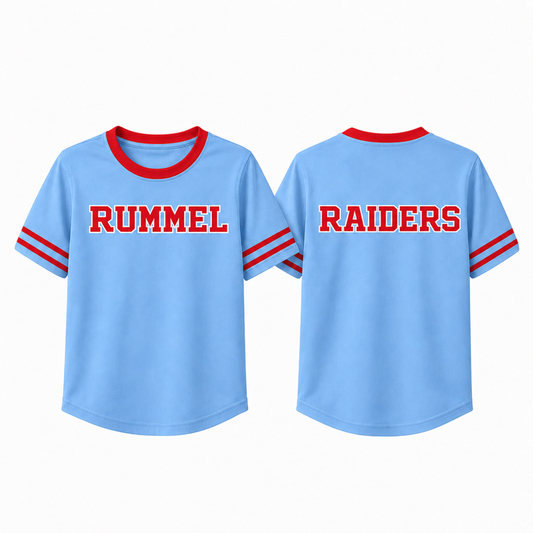 Blue Ladies Varsity Shirt