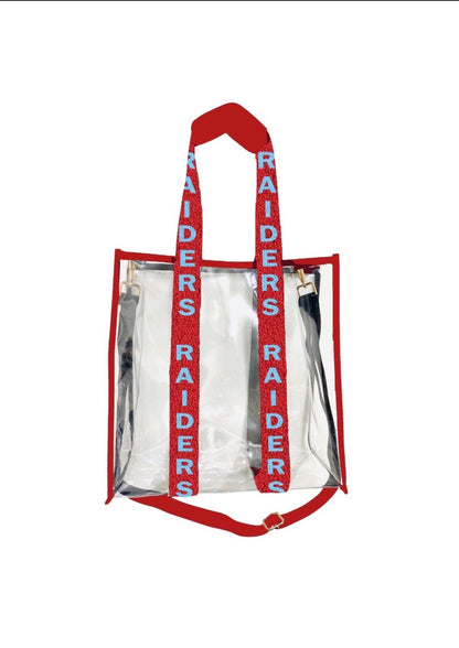 Clear Stadium Bags with Beaded Straps