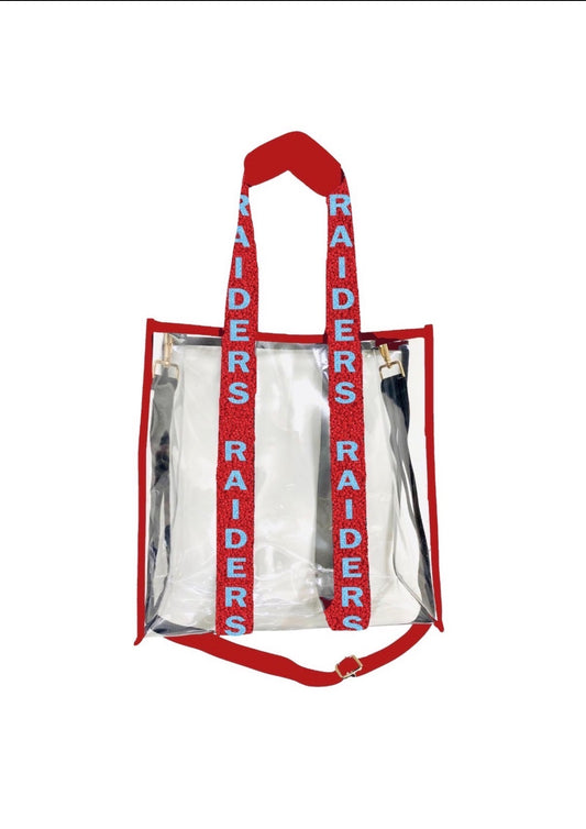 Clear Stadium Bags with Beaded Straps