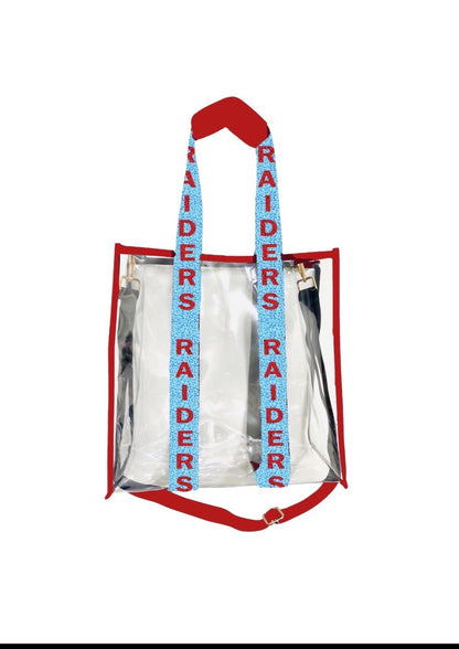 Clear Stadium Bags with Beaded Straps