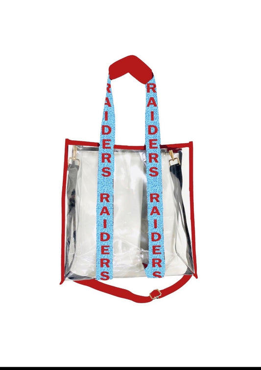 Clear Stadium Bags with Beaded Straps