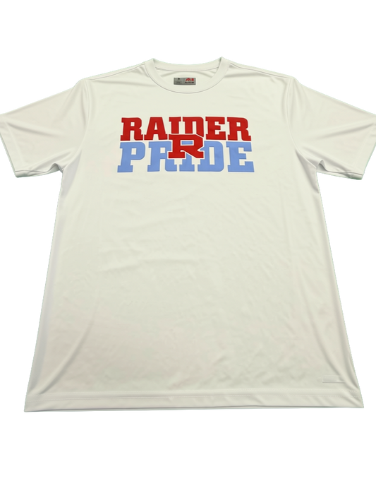 Adult White Raider Pride Dri Fit Tee